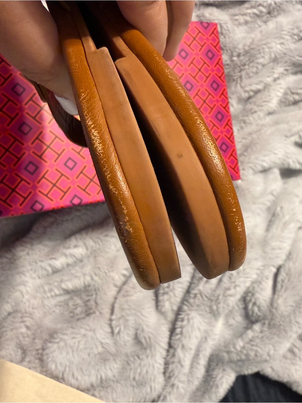 Tory Burch Pink and Orange Geometric Logo Box - Picture 5 of 6